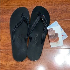 Rainbow Flirty Braidy Sandals Black size Large